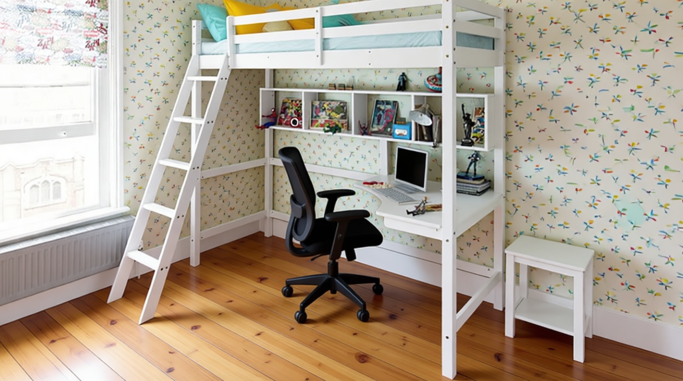 Как выбрать для ребёнка кровать-чердак с диваном